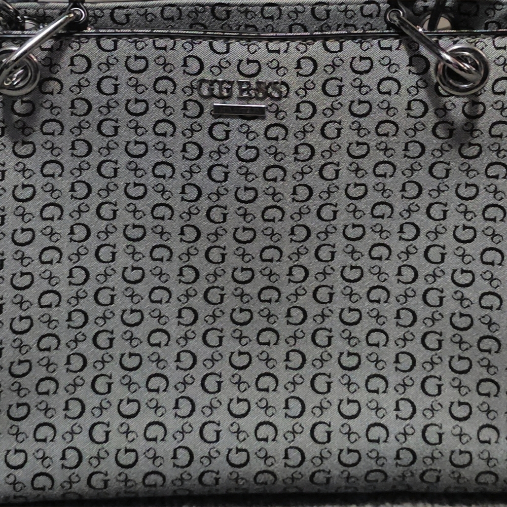 Guess Gray Monogram Tote Bag